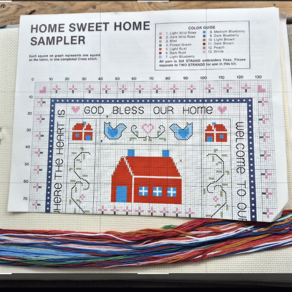 Sunset Home Sweet Home Counted Cross Stitch - Picture 3 of 5